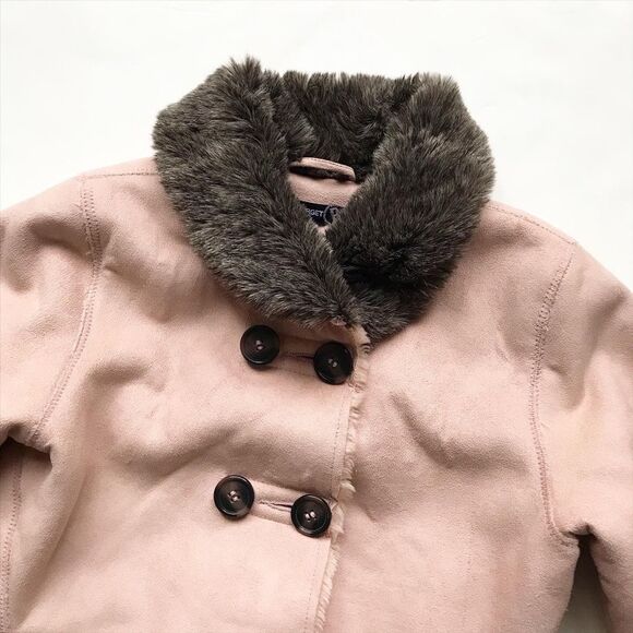 Jean Bourget pink faux suede flare jacket EUC 6Y - Picture 2 of 8